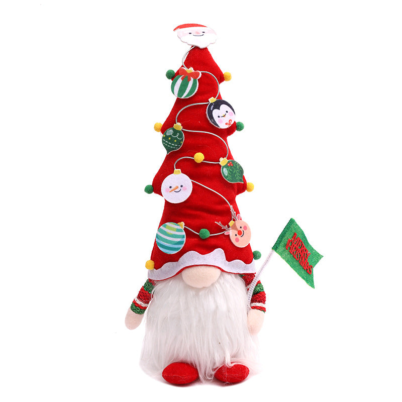 Plush Standing Christmas Tree Gnome