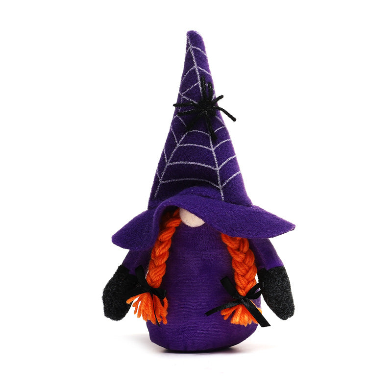 Halloween Spider Web Witch Hat Plush Gnomes from Mish Mash Market