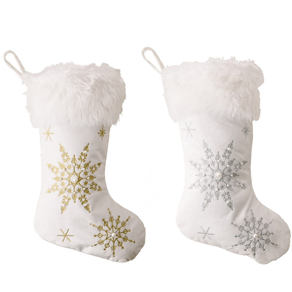 Pearl Snow Christmas Stockings