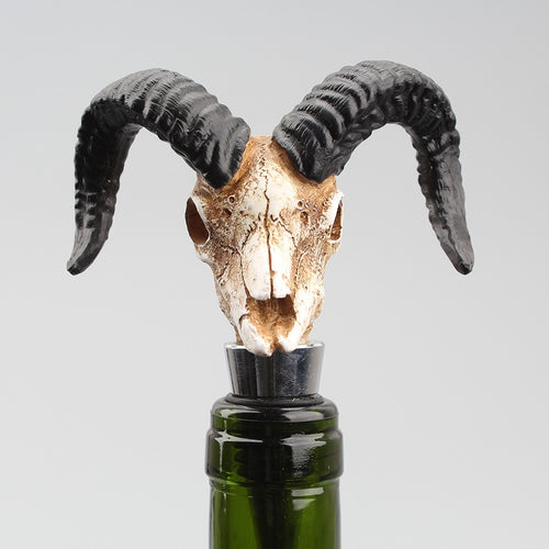 Antelope horn skull wine cork red wine bottle ornament from Mish Mash Market