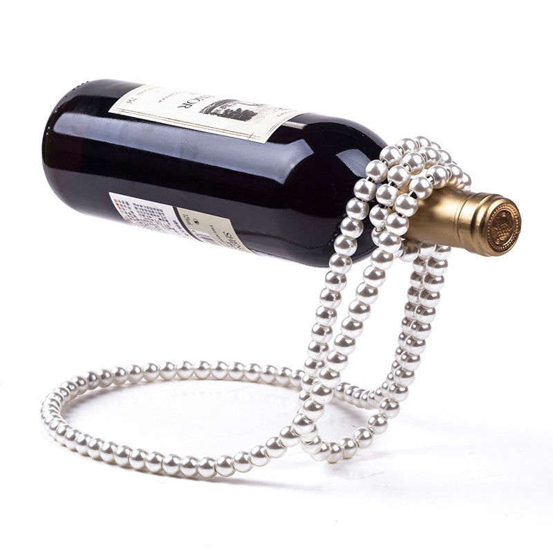 Pearl Necklace Wine Holder from Mish Mash Market