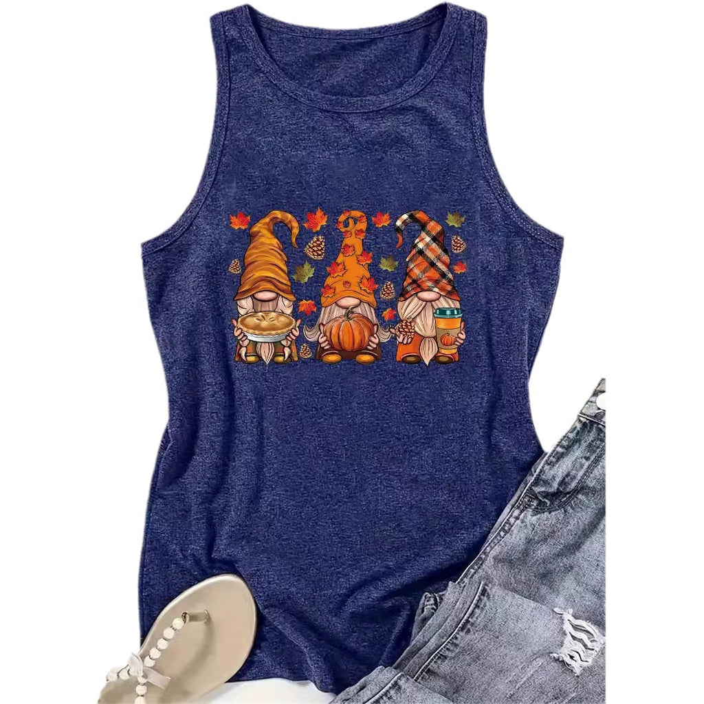 Fall Harvest Gnomes Printed Tank Top from Mish Mash Market