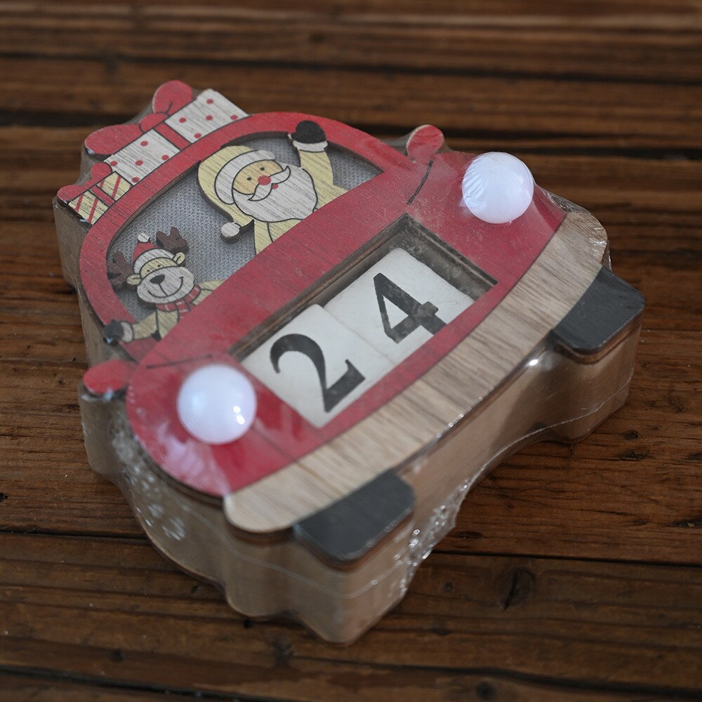 LED Wooden Christmas Car Advent Calendar