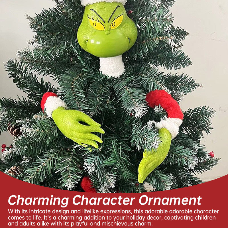 5 Pcs Grinch Elf Christmas Tree Topper & Body Ornaments Set from Mish Mash Market