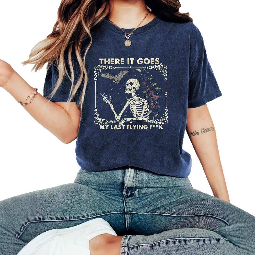 Halloween Skeleton Graphic Print Crewneck T-Shirt from Mish Mash Market