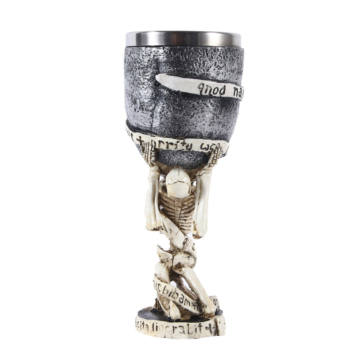 Handcrafted Skeleton Skull Resin Wine Goblet from Mish Mash Market