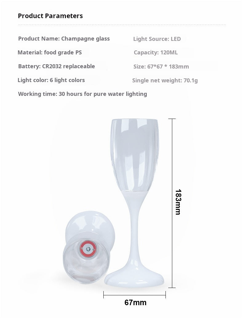 LED Water-Sensing Luminous Wine Glass – Novelty Light-Up Cup for Parties & Clubs from Mish Mash Market