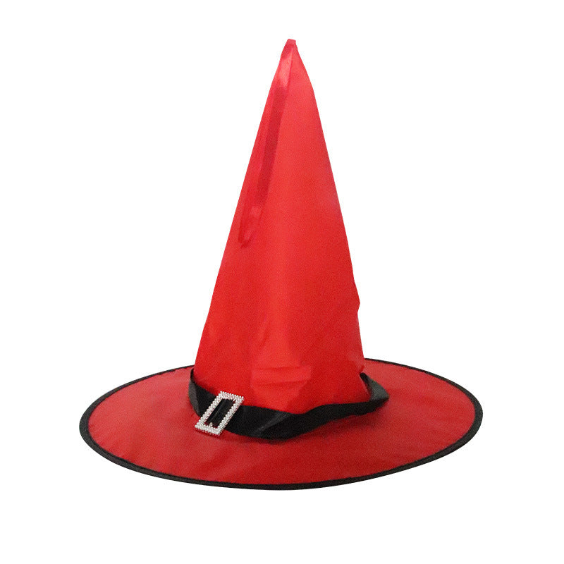 Hanging LED Light-Up Witch Hat Outdoor Halloween Decoration from Mish Mash Market