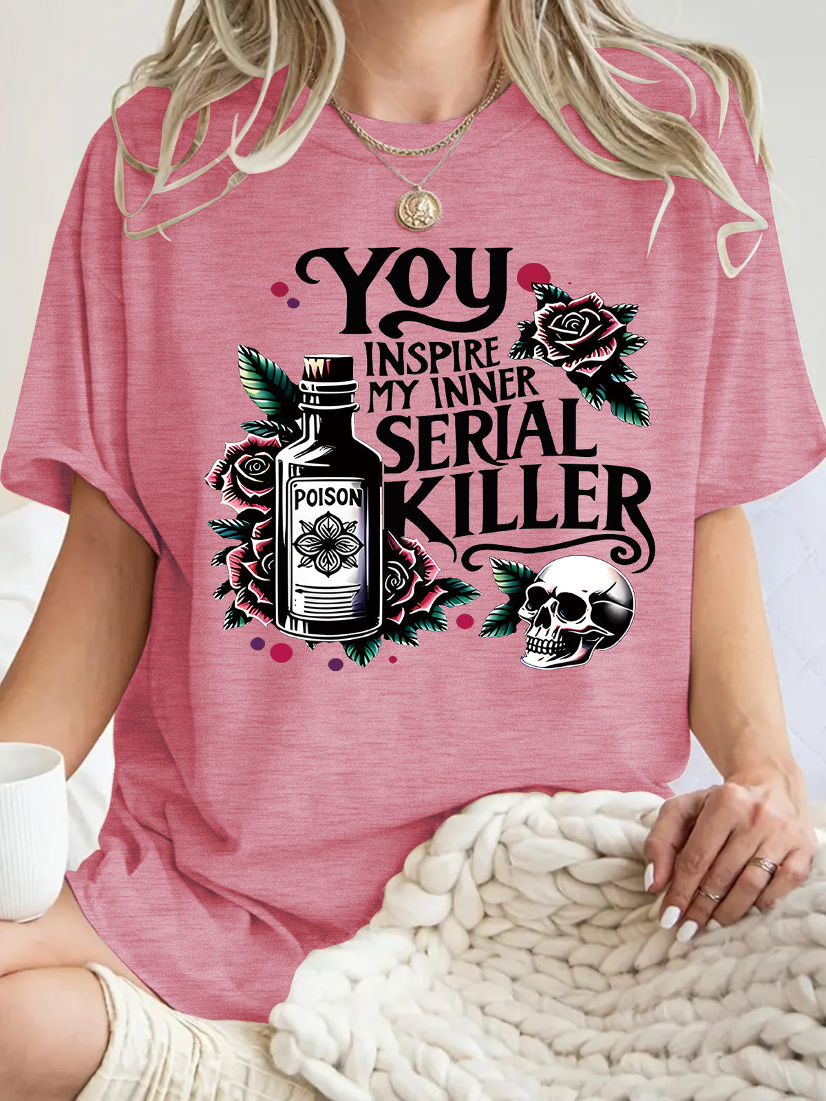 Halloween Gothic Style You Inspire My Inner Serial Killer Graphic T-Shirt from Mish Mash Market