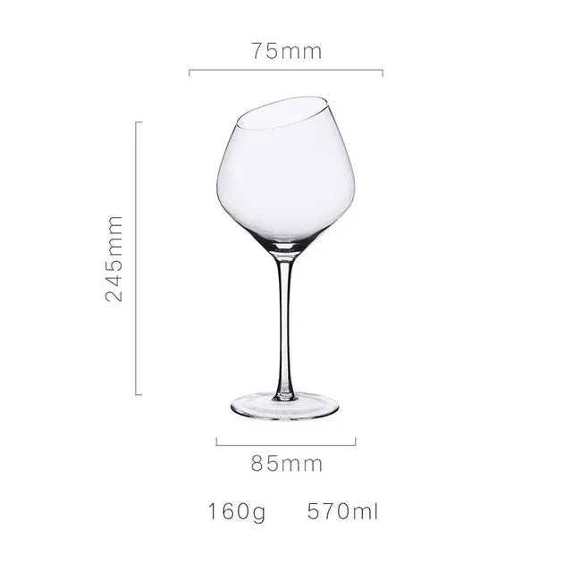 Nordic Iridescent Slanted Crystal Wine Glasses from Mish Mash Market