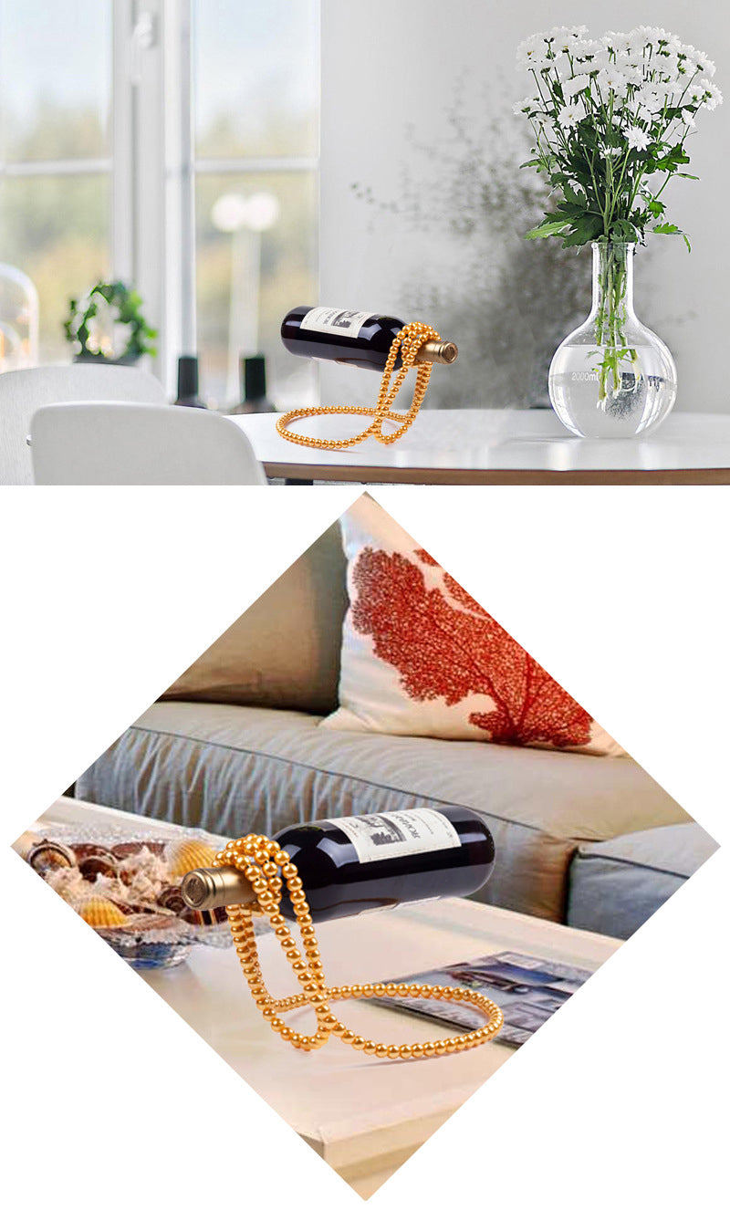 Pearl Necklace Wine Holder from Mish Mash Market