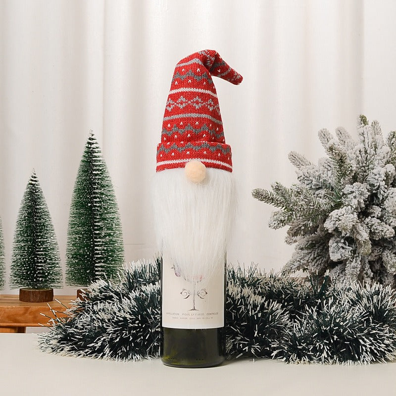 Holiday Gnome Wine Bottle Cover from Mish Mash Market