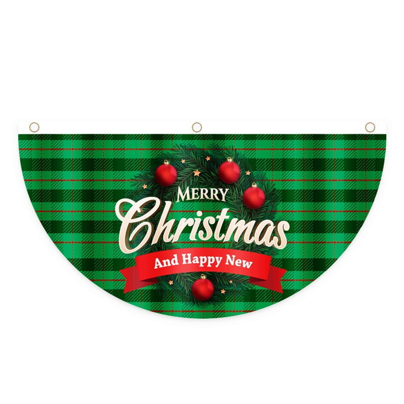 Christmas Decorative Pleated Bunting Flag