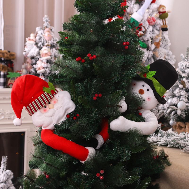 Santa Snowman Christmas Tree Topper Huggers