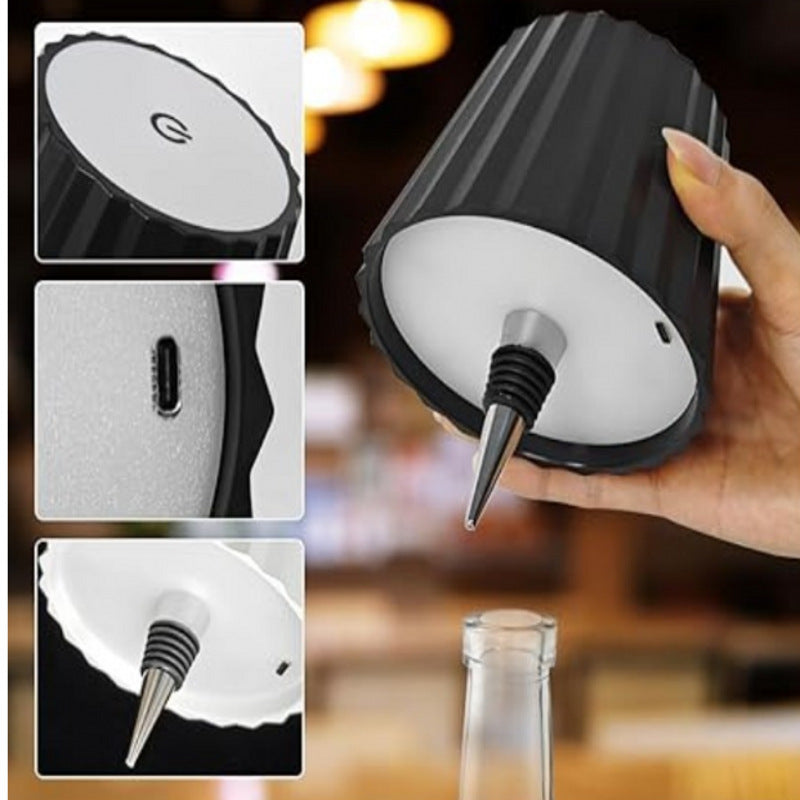 Rechargeable LED Wine Bottle Lamp - RGB Dimmable Bar Decor from Mish Mash Market