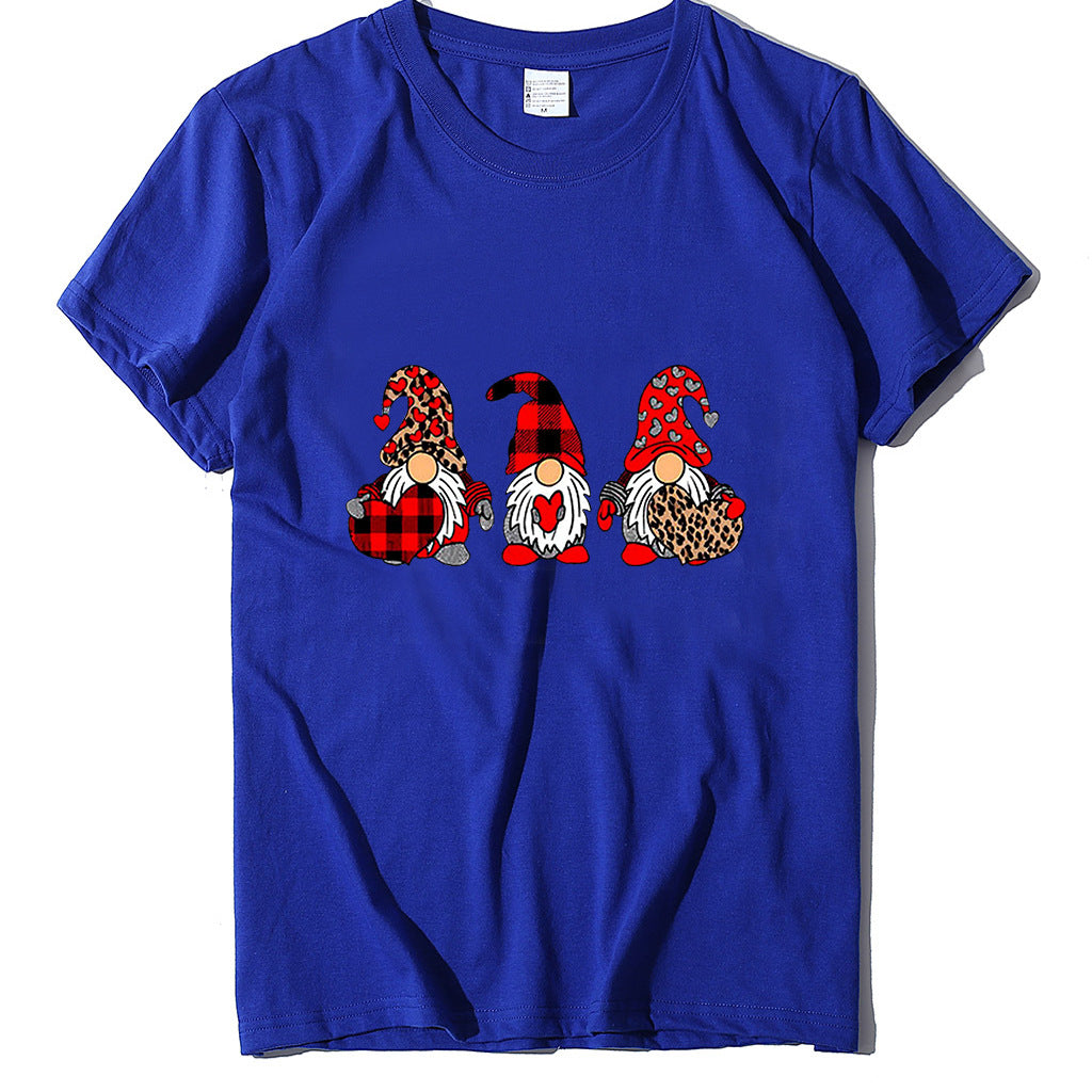 Gnome Graphic T-Shirt for Women – Love Printed Loose Fit Top