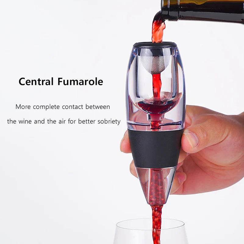 Wine Aerator Decanter & Pourer Set – Instant Aerating Spout with Filter & Stand