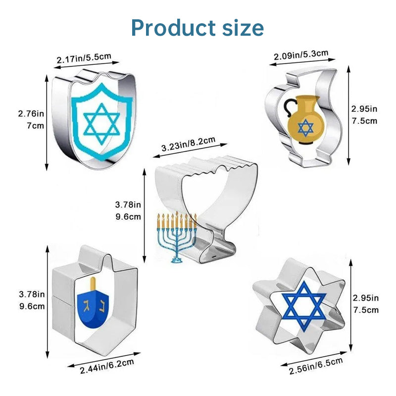Hanukkah Cookie Cutter Set from Mish Mash Market