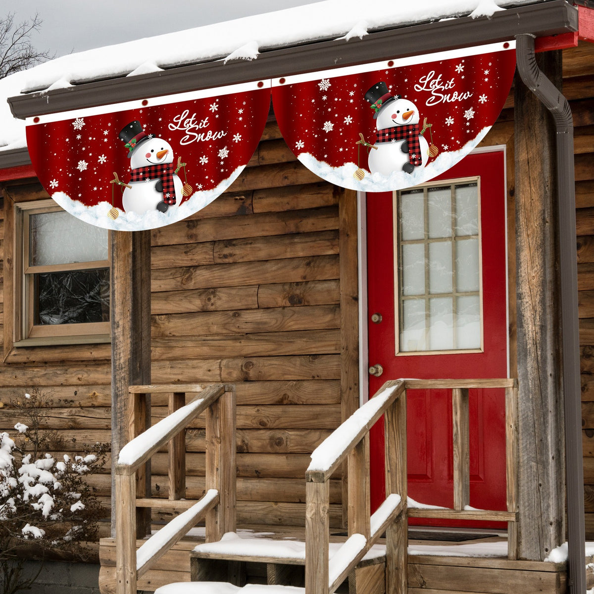 Christmas Decorative Pleated Bunting Flag