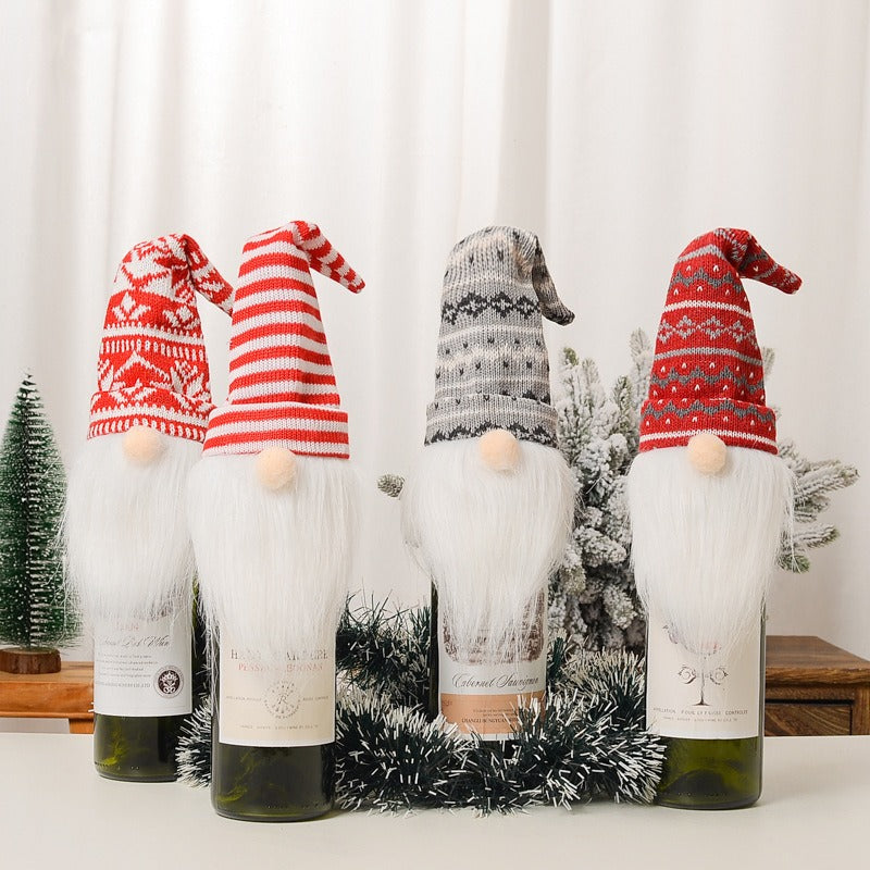 Holiday Gnome Wine Bottle Cover from Mish Mash Market