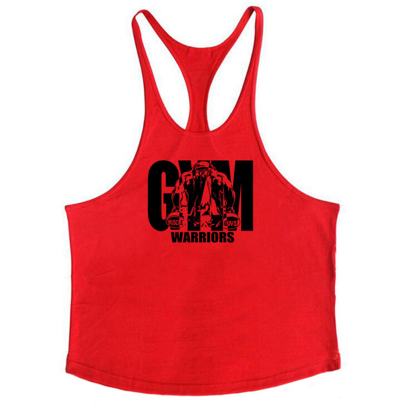 Men's Deep Cut Stringer Gym Tank Top - Cotton Bodybuilding Fitness Vest from Mish Mash Market