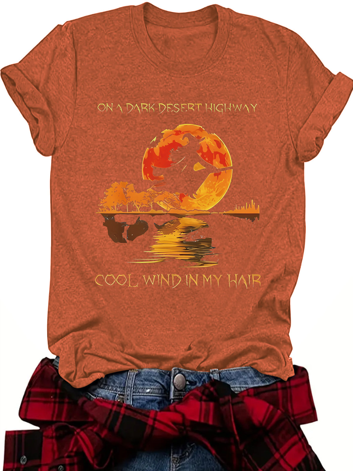 Halloween Witch Graphic T-Shirt - On A Dark Desert Highway from Mish Mash Market