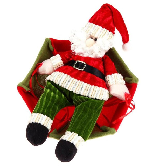 Christmas Santa Claus Snowman Parachute Hanging Ornaments