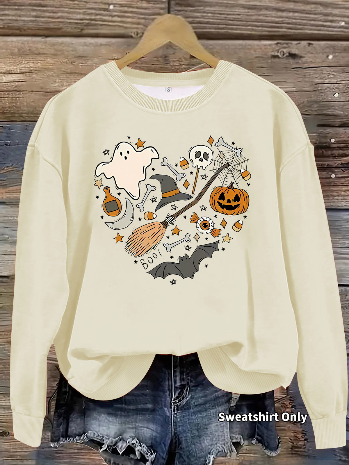 Halloween Ghost and Pumpkin Graphic Sweatshirt from Mish Mash Market