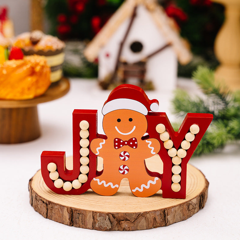 Christmas Wooden JOY Tabletop Decor