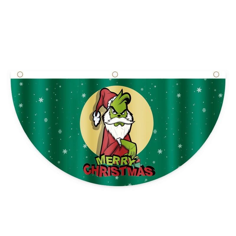 Christmas Decorative Pleated Bunting Flag