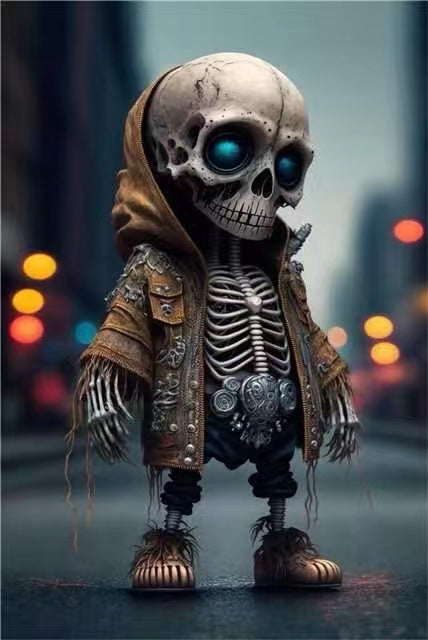 Cool Skeleton Figurine - Halloween Resin Tabletop Decor from Mish Mash Market