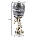 Handcrafted Skeleton Skull Resin Wine Goblet from Mish Mash Market