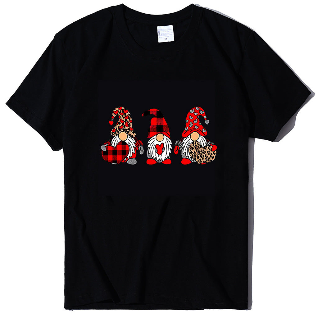 Gnome Graphic T-Shirt for Women – Love Printed Loose Fit Top