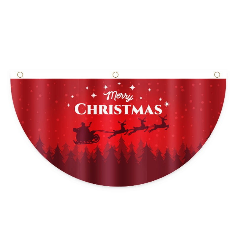 Christmas Decorative Pleated Bunting Flag