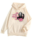Halloween Ghost Face "No, You Hang Up" Graphic Oversized Hoodie