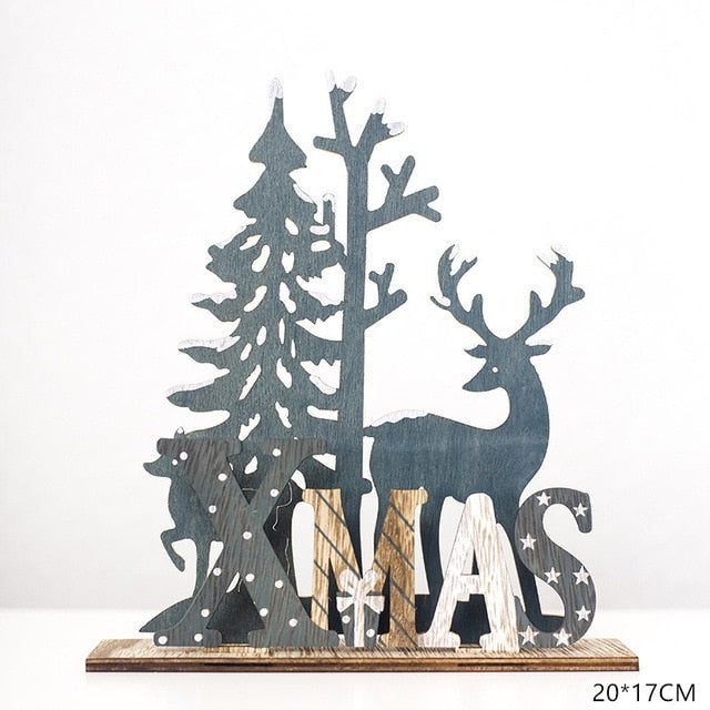 Christmas Deer Wooden Decoration