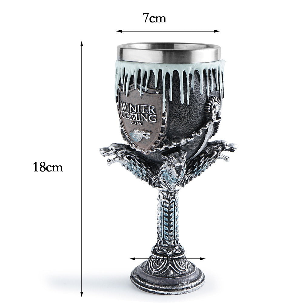 Melting Snow Resin Wine Glass Ornament from Mish Mash Market