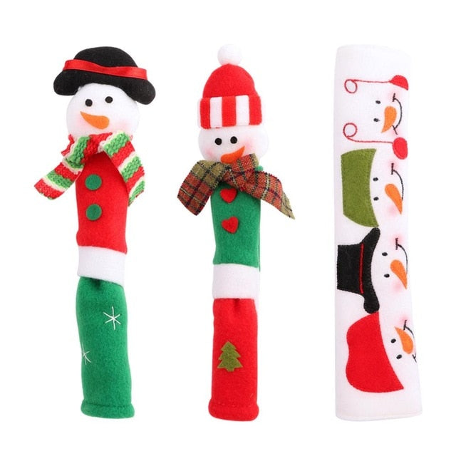 OurWarm 3-Piece Snowman Christmas Appliance Handle Covers from Mish Mash Market