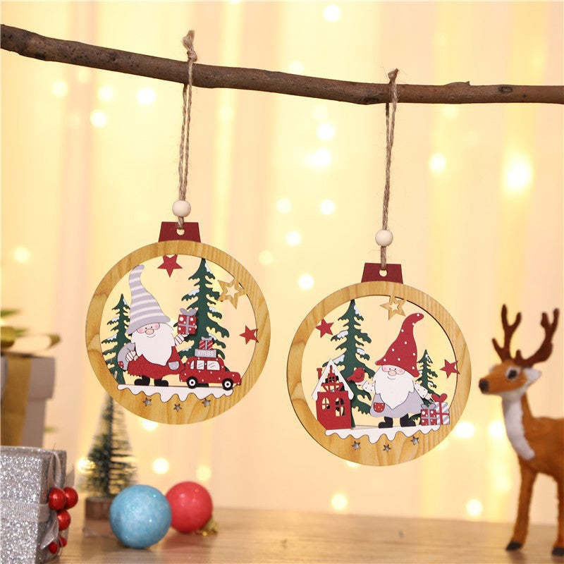 Wooden Forest Gnome Christmas Tree Ornament from Mish Mash Market