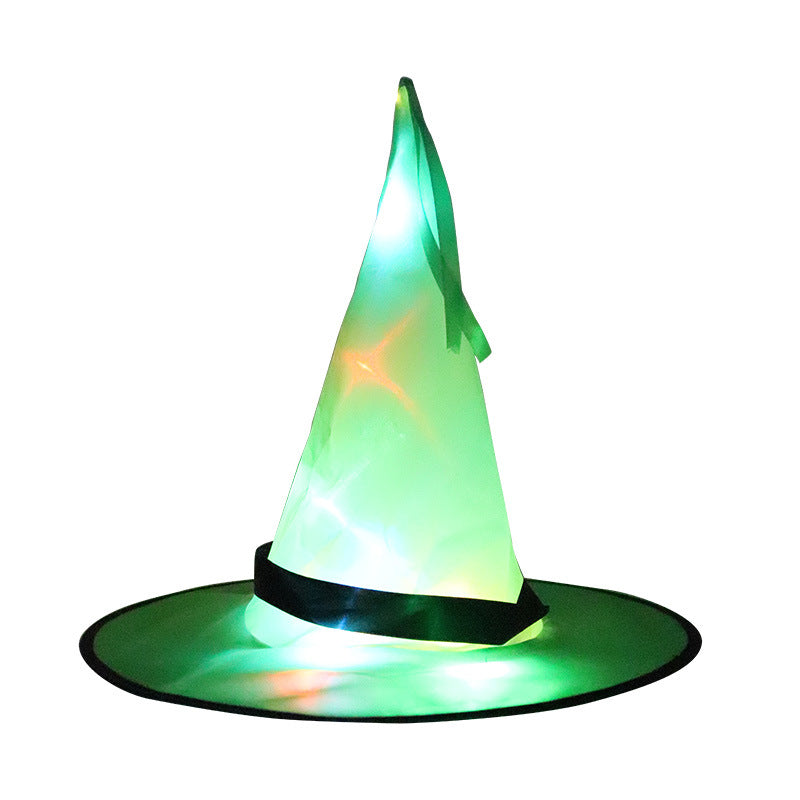 Hanging LED Light-Up Witch Hat Outdoor Halloween Decoration from Mish Mash Market