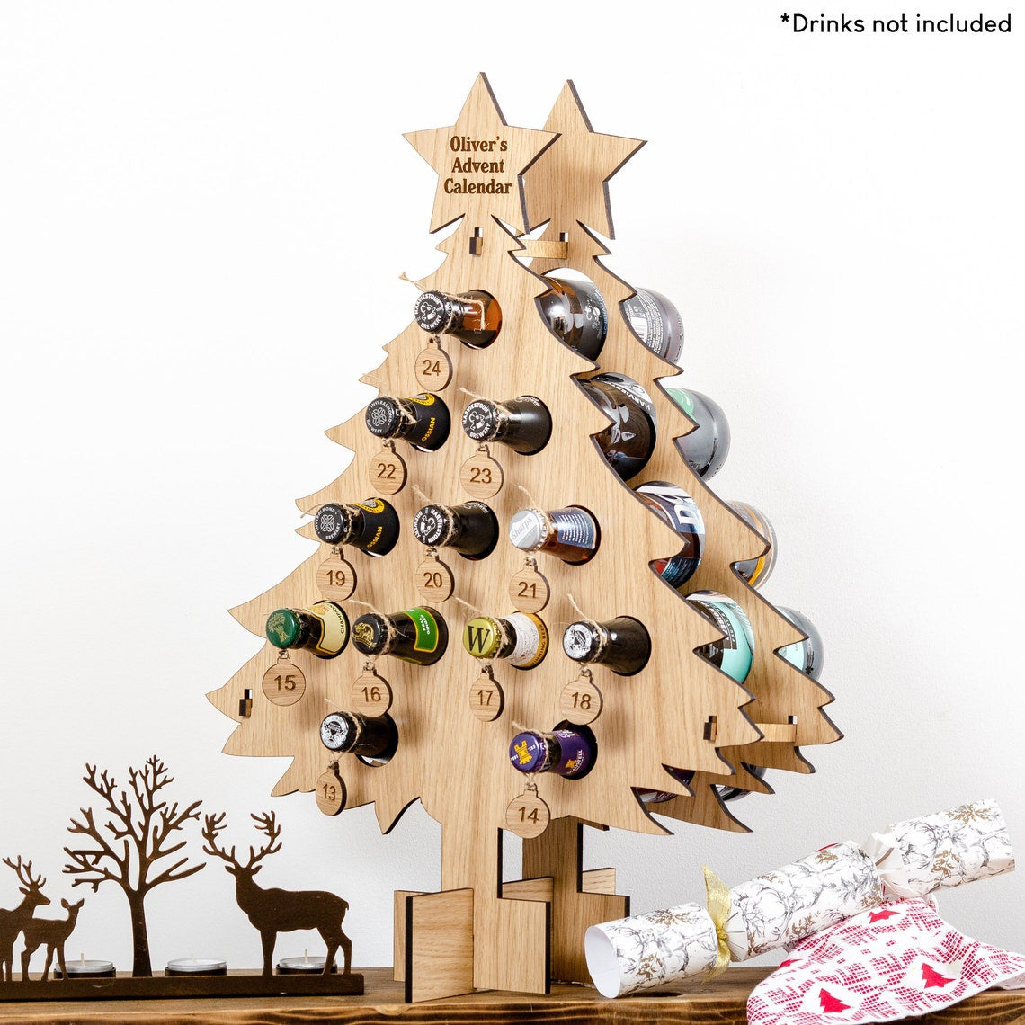 Christmas Countdown Advent Calendar Wine Rack from Mish Mash Market