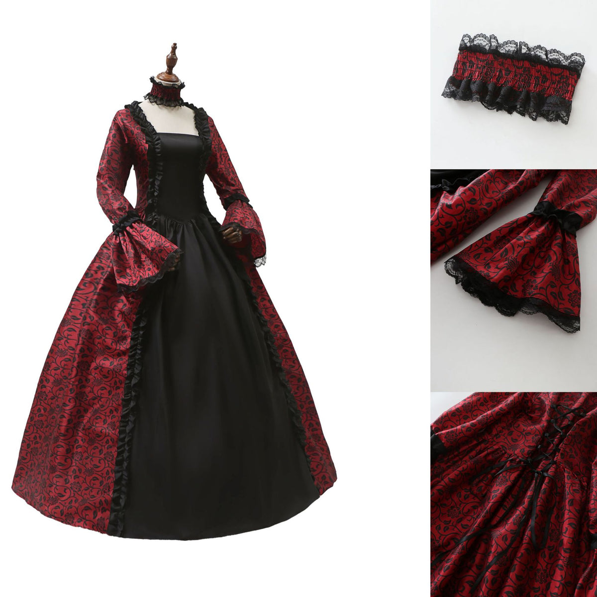 Retro Victorian Gothic Halloween Ball Gown Costume from Mish Mash Market