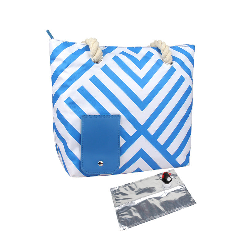 Insulated Wine Dispensing Beach Tote Bag from Mish Mash Market