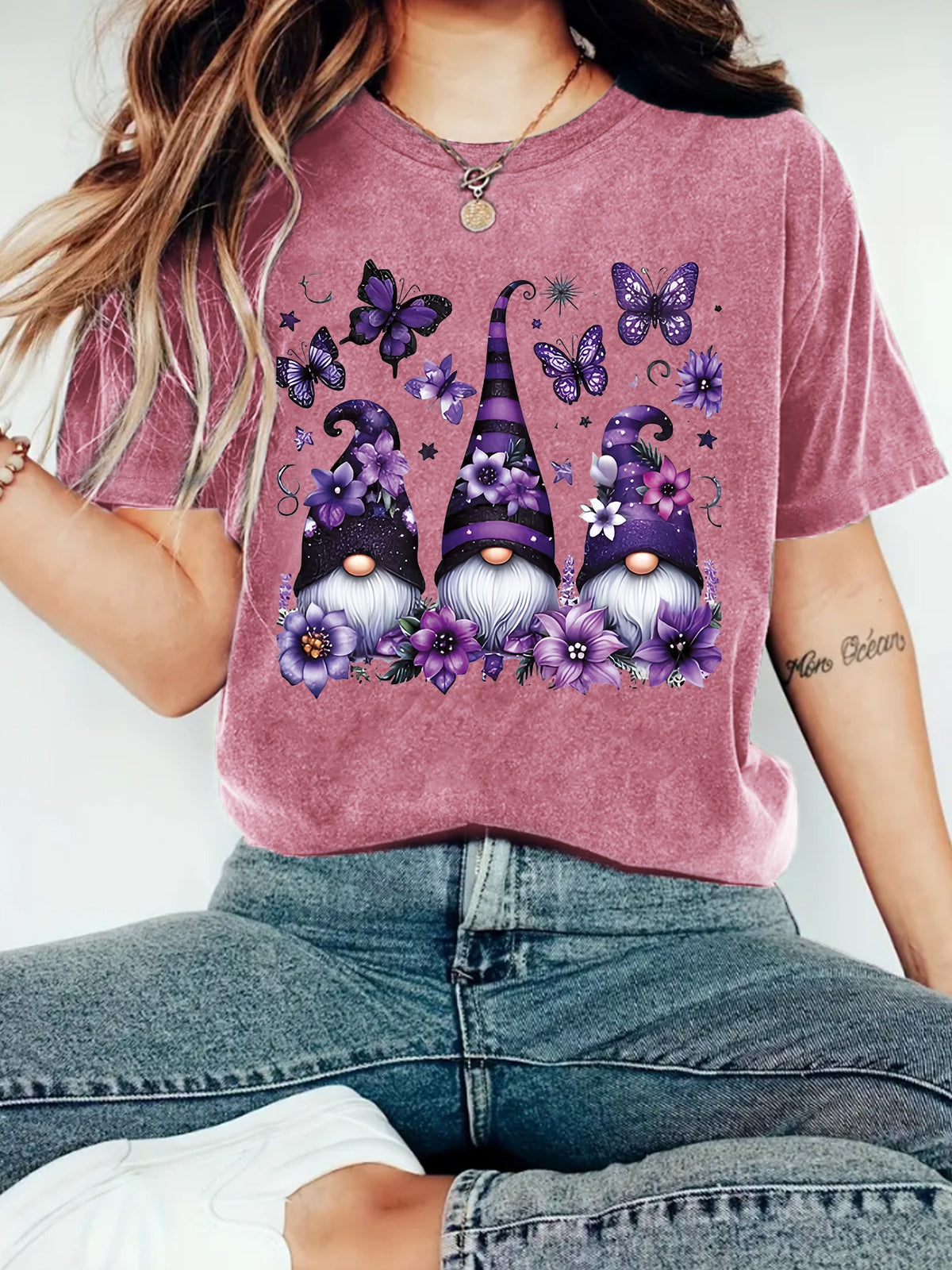Purple Magic Hat Gnomes Halloween Graphic T-Shirt from Mish Mash Market