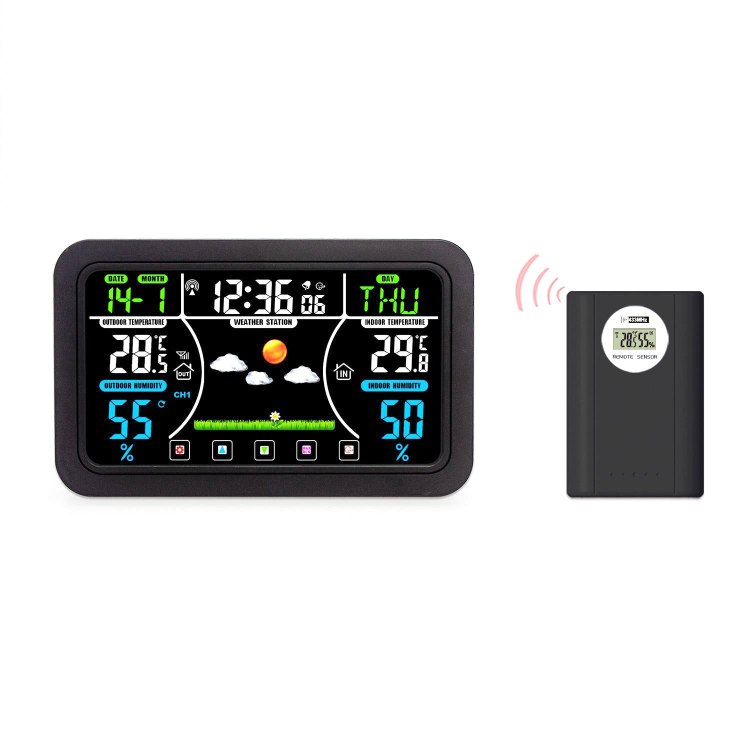 Wireless Touchscreen Weather Station & Digital Clock