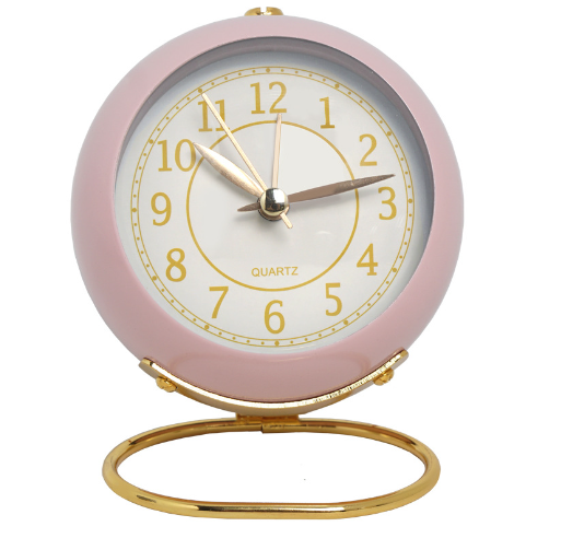 European-Inspired Non-Ticking Metal Alarm Clock from Mish Mash Market