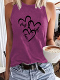 Faith Hope Love Heart Tank Top - Women's Casual Sleeveless Vest from Mish Mash Market