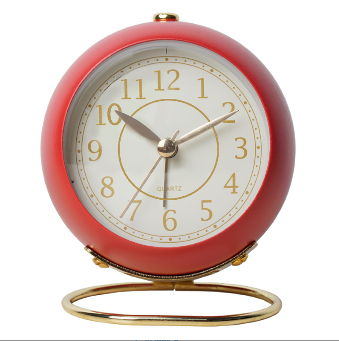 European-Inspired Non-Ticking Metal Alarm Clock from Mish Mash Market