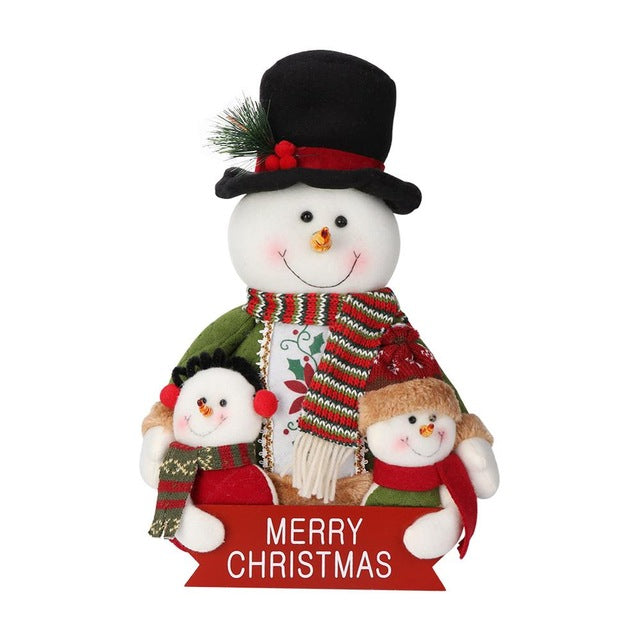 OurWarm Christmas Plush Santa and Snowman Family Tabletop Decor from Mish Mash Market