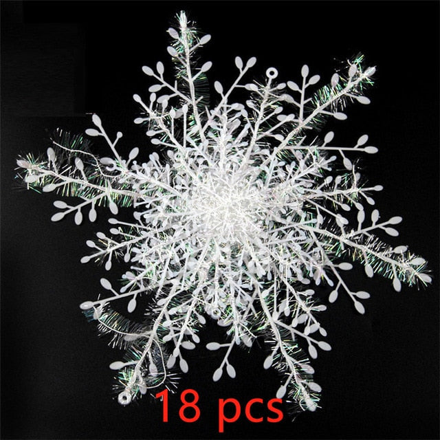 White Plastic Snowflake Christmas Tree Ornaments from Mish Mash Market